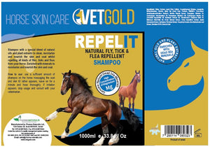 VetGold Shampoo Repel It Natural Fly, Tick & Flea Repellent 1000ml